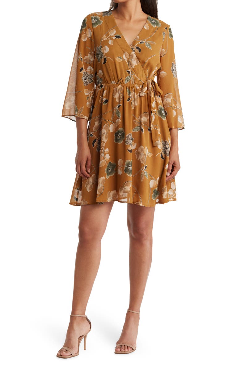Calvin Klein Floral Print Dress, Main, color, 
