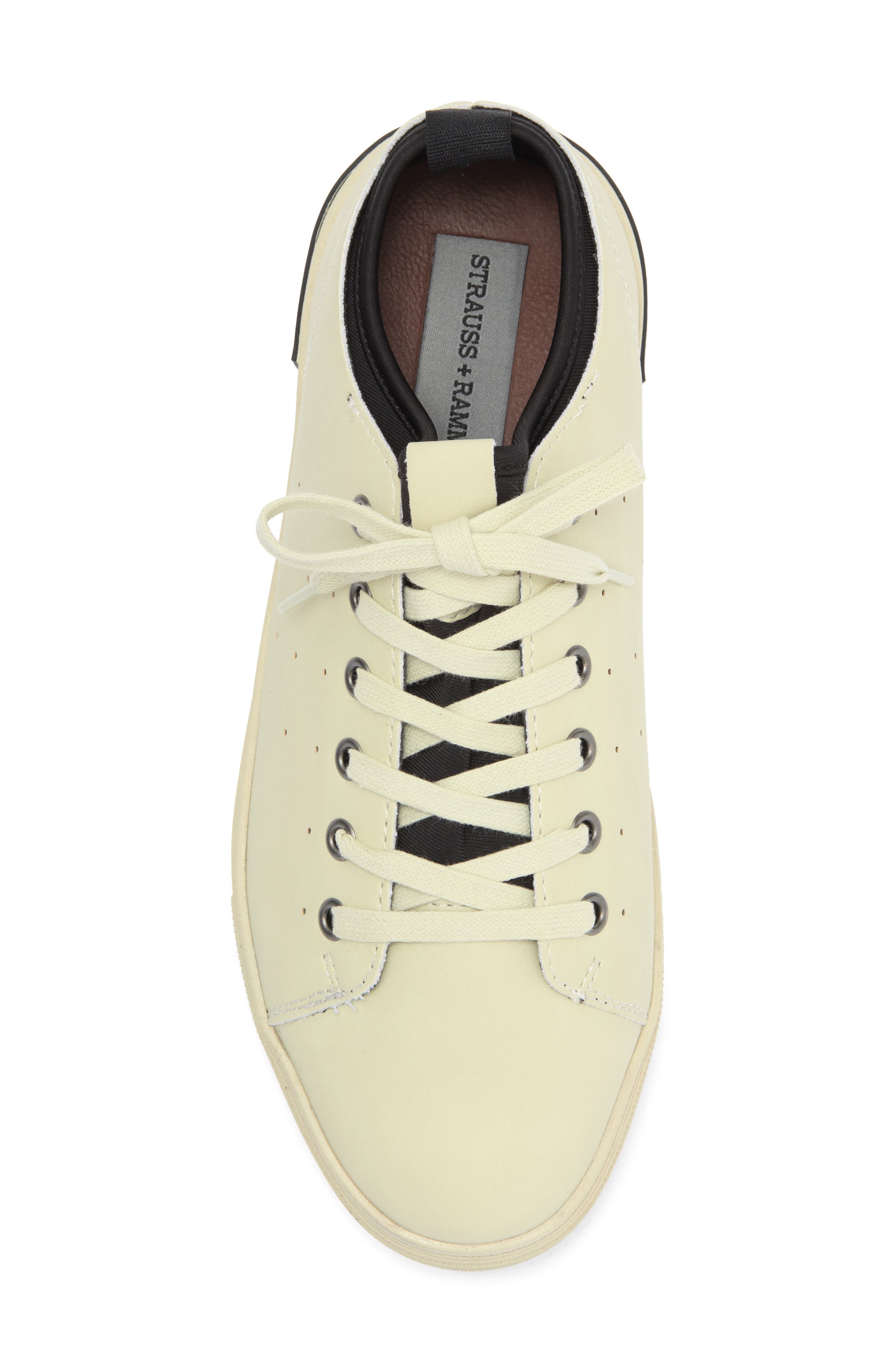 STRAUSS AND RAMM The Lace Up Sneaker, Alternate, color, Bone