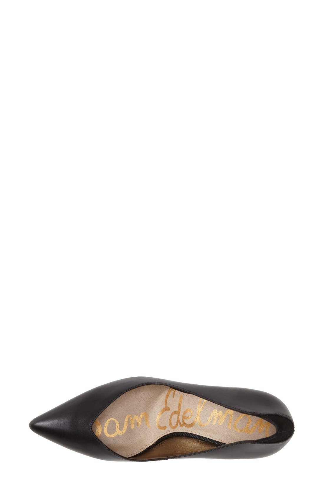 'Orella' Pump, Alternate, color, BLACK CALF LEATHER