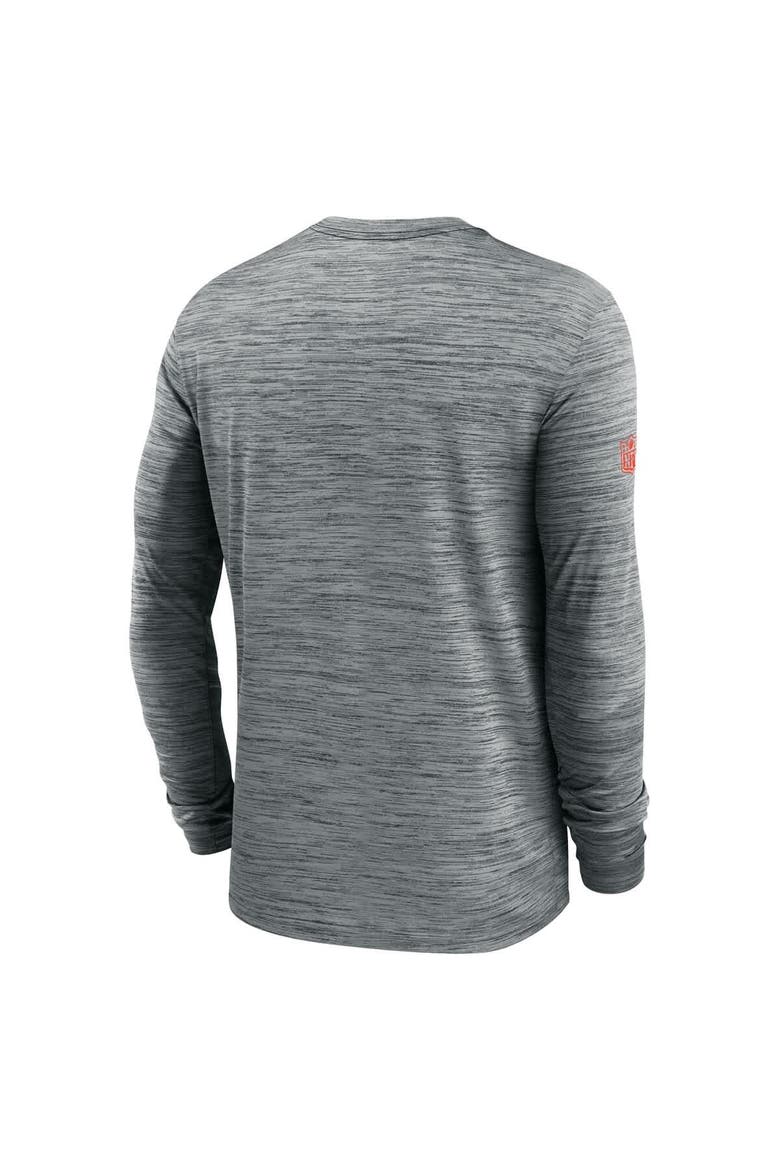 Men's Nike Gray Cleveland Browns Sideline Velocity Performance Long Sleeve T-Shirt, Alternate, color, Gray