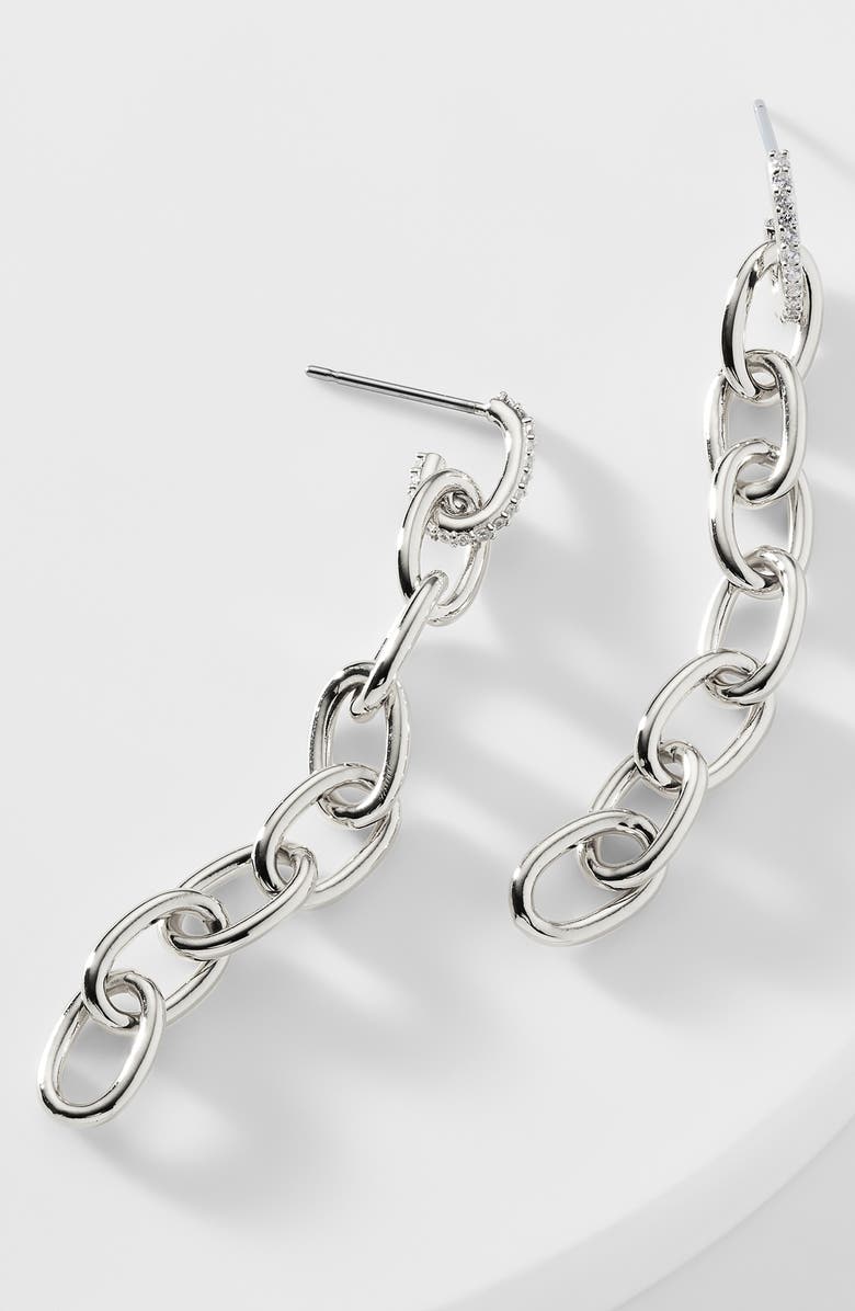 Nadri Chain Link Linear Drop Earrings, Alternate, color,