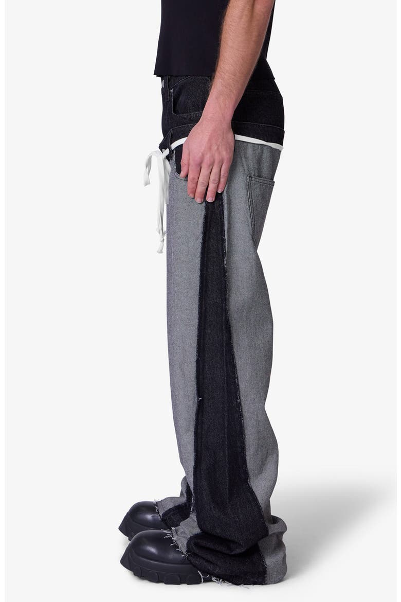 Inside Out Slip Off Baggy Jeans, Alternate, color, WASHED BLACK