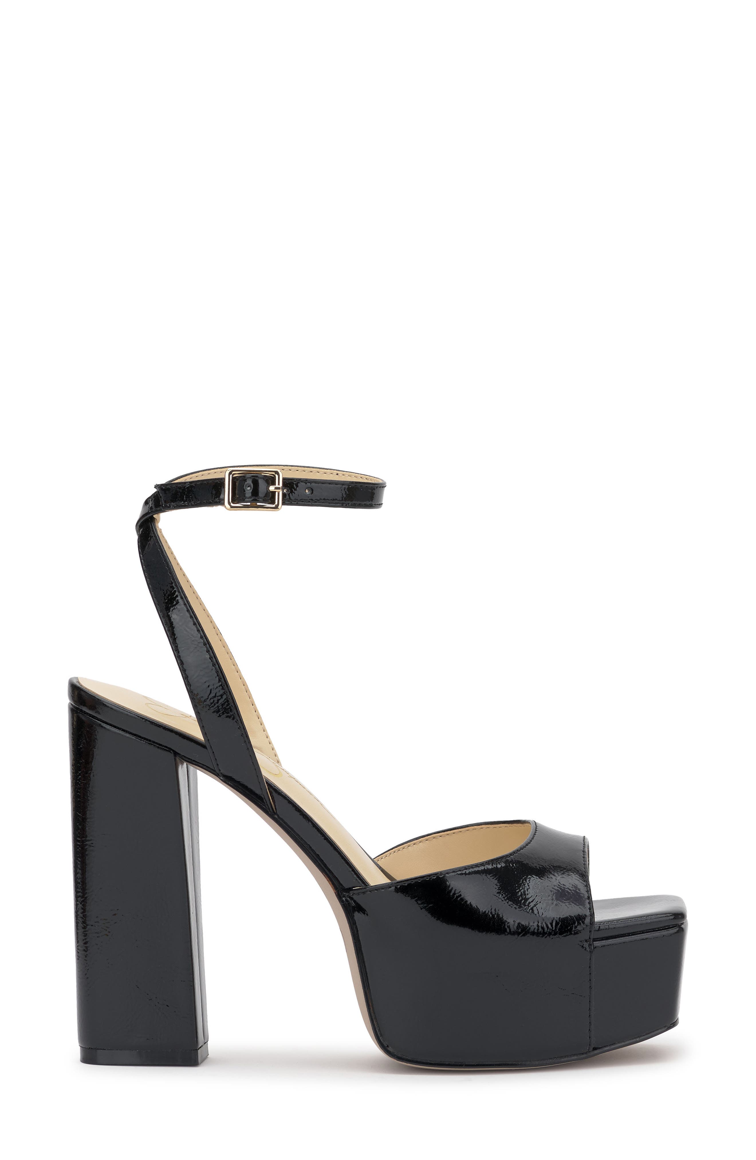 Jessica Simpson Lirio Ankle Strap Platform Sandal, Alternate, color, Black Patent