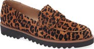 Paul Green Zelda Leopard Print Lug Sole Loafer