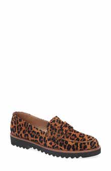 Paul Green Zelda Leopard Print Lug Sole Loafer