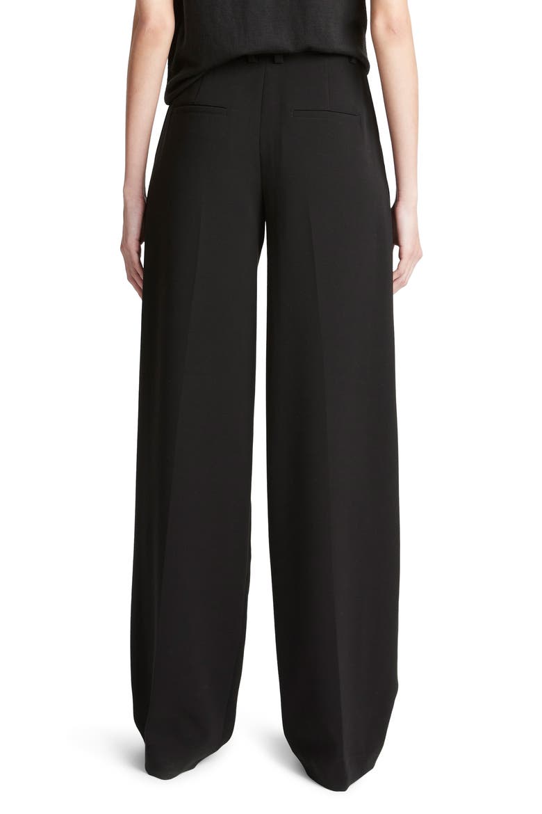Pintuck Wide Leg Pants, Alternate, color, BLACK