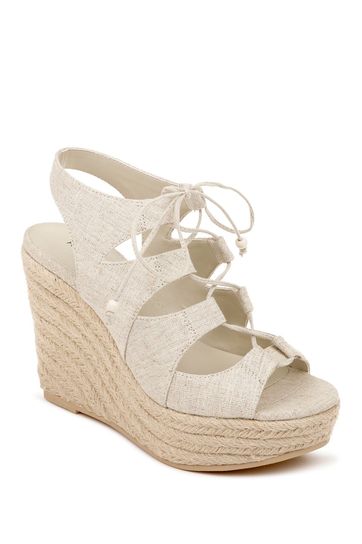 Rampage Fina Ghillie Lace Espadrille Wedge, Main, color, 