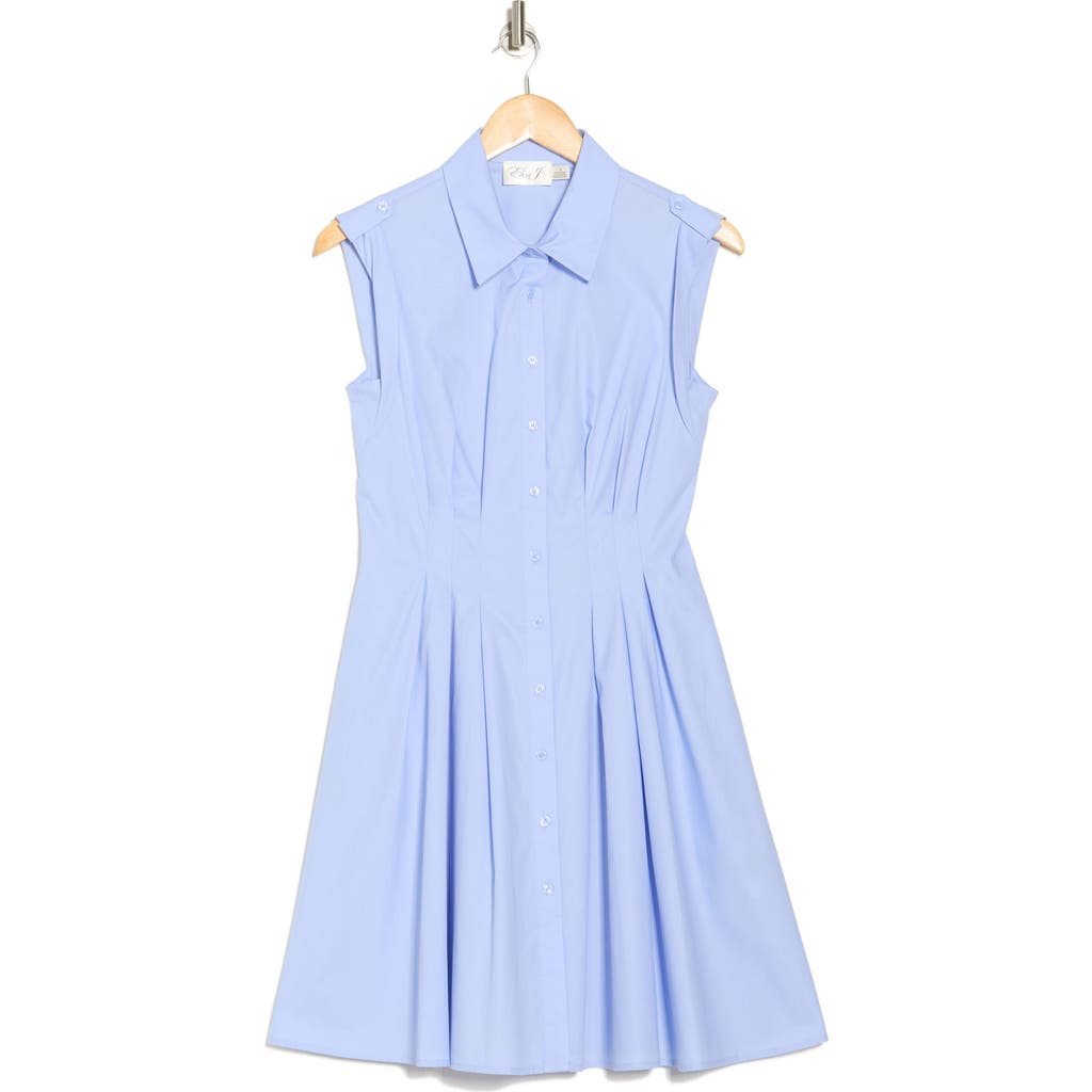 ELIZA J ELIZA J CAP SLEEVE FIT & FLARE SHIRTDRESS
