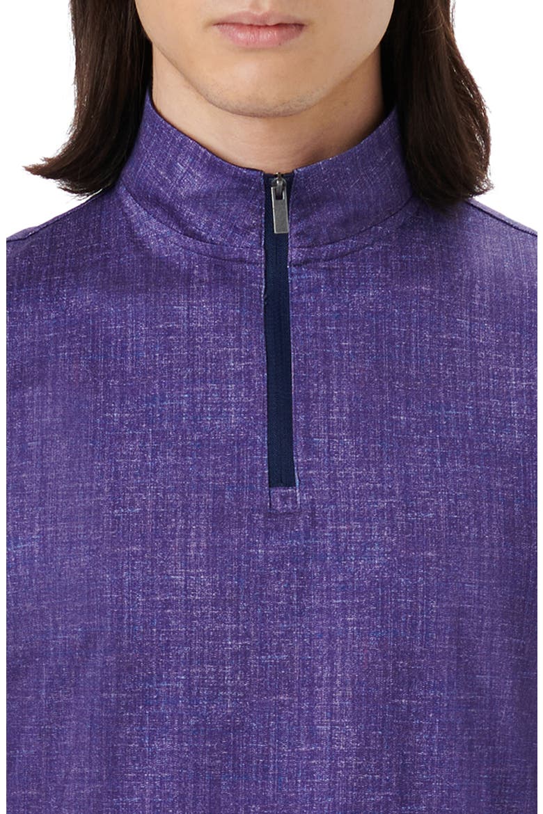 OoohCotton® Quarter Zip Pullover, Alternate, color, PLUM