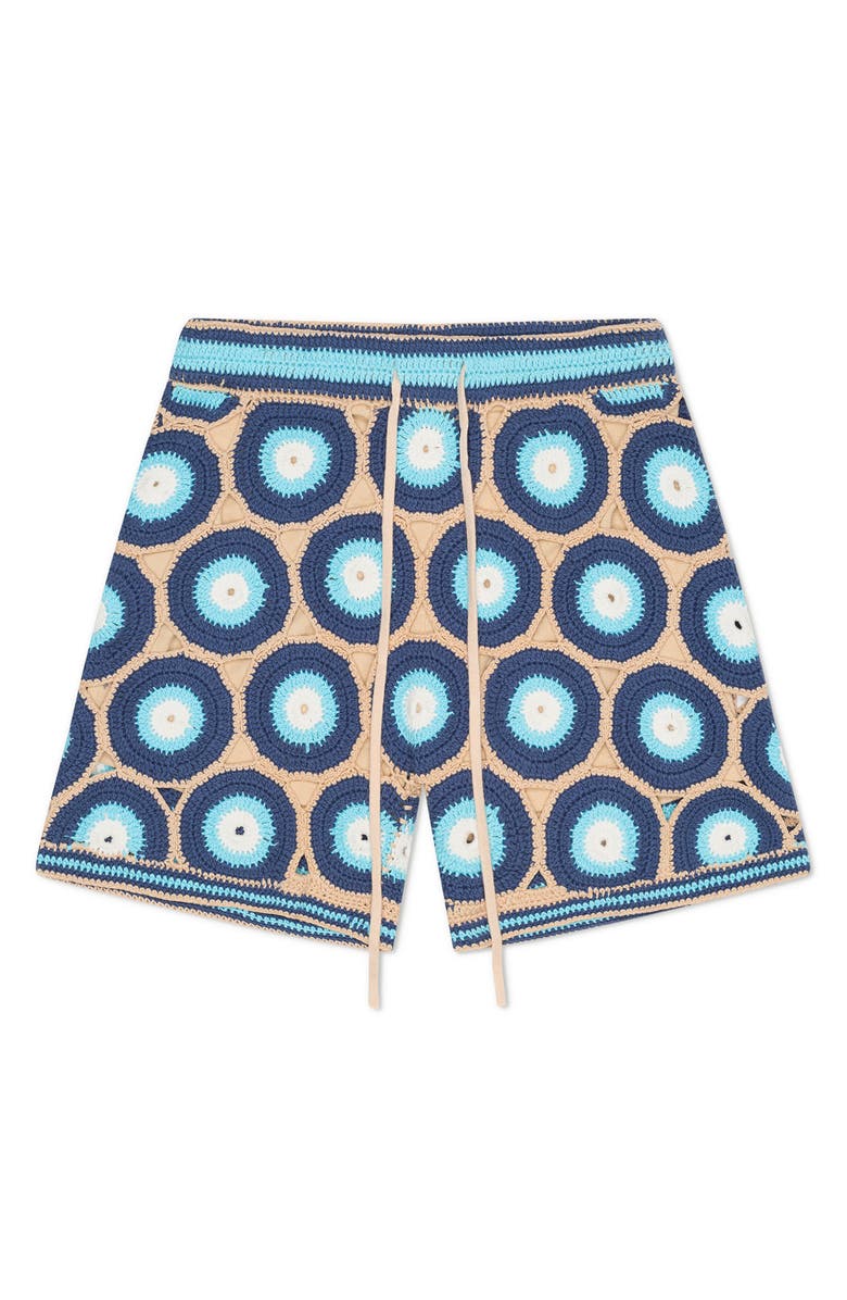 MAVRANS Evil Eye Crochet Shorts, Main, color, 