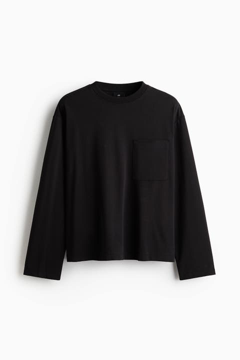Loose Fit Long-sleeved Jersey Top