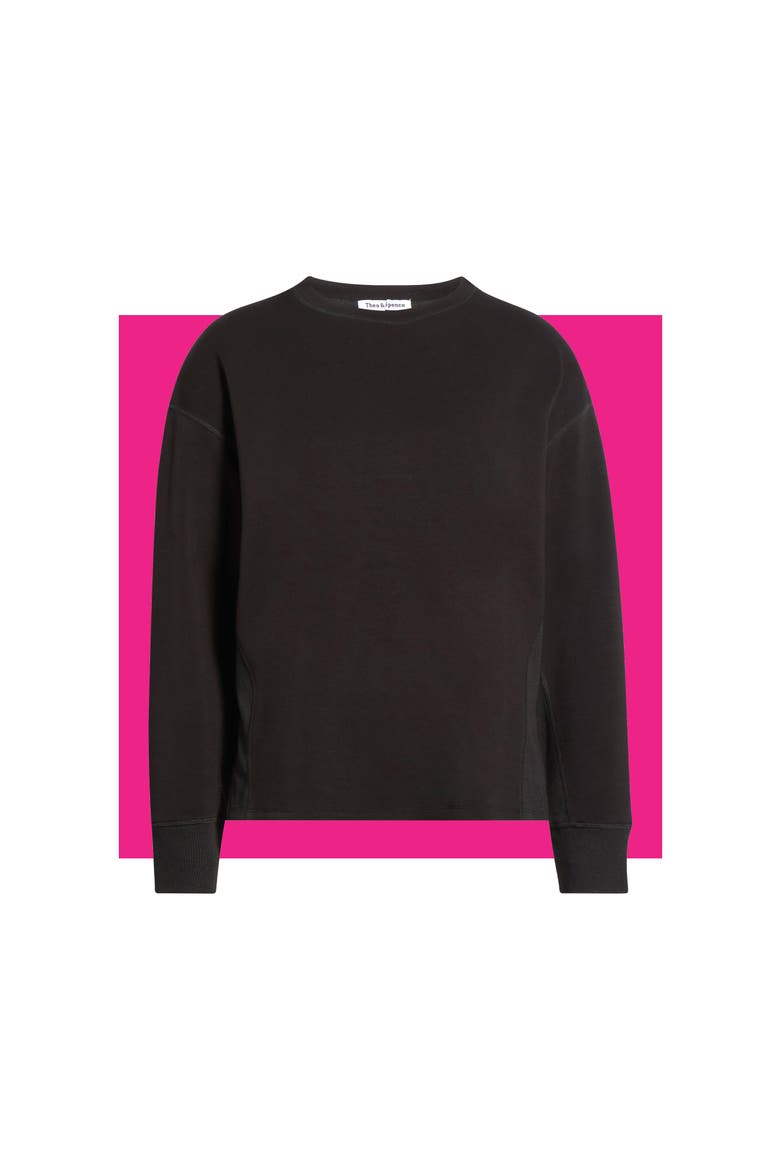 Crewneck Sweatshirt, Main, color, BLACK