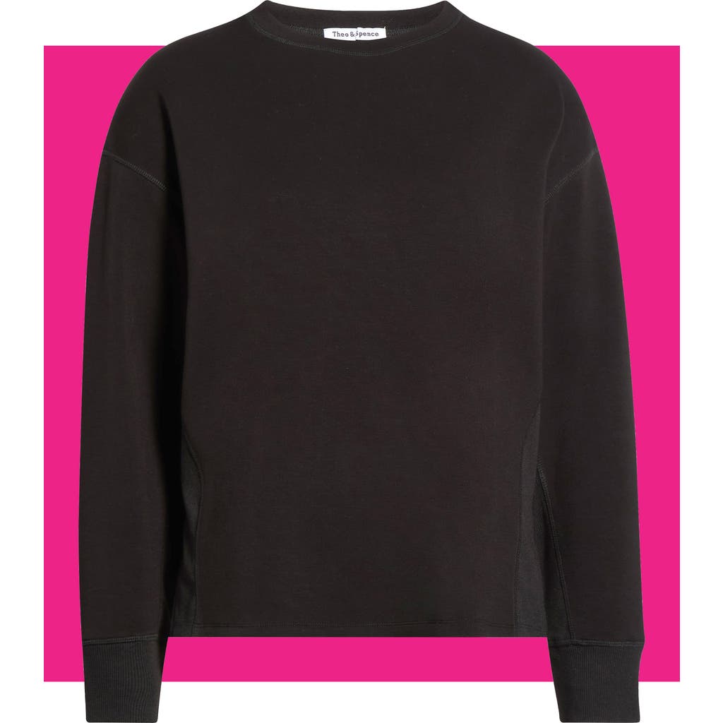 Theo And Spence Crewneck Sweatshirt In Black