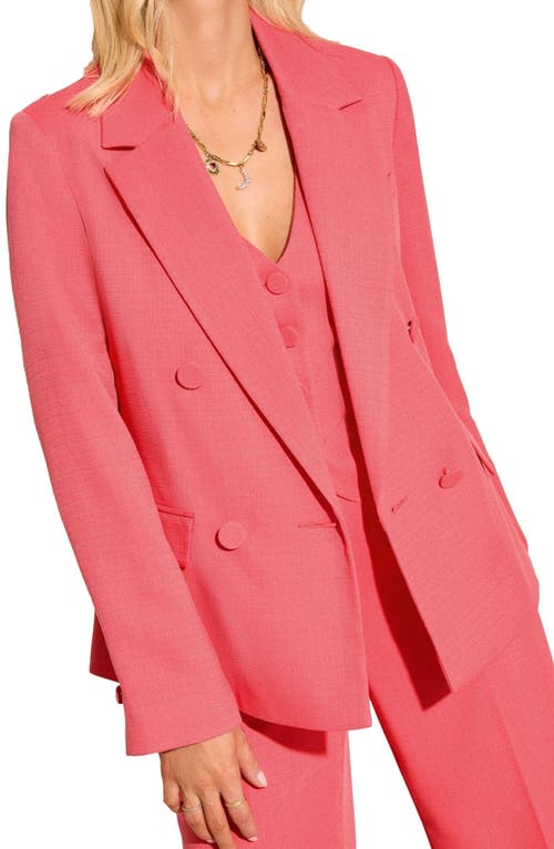 Friends Like These Crosshatch Texture Double Breasted Blazer