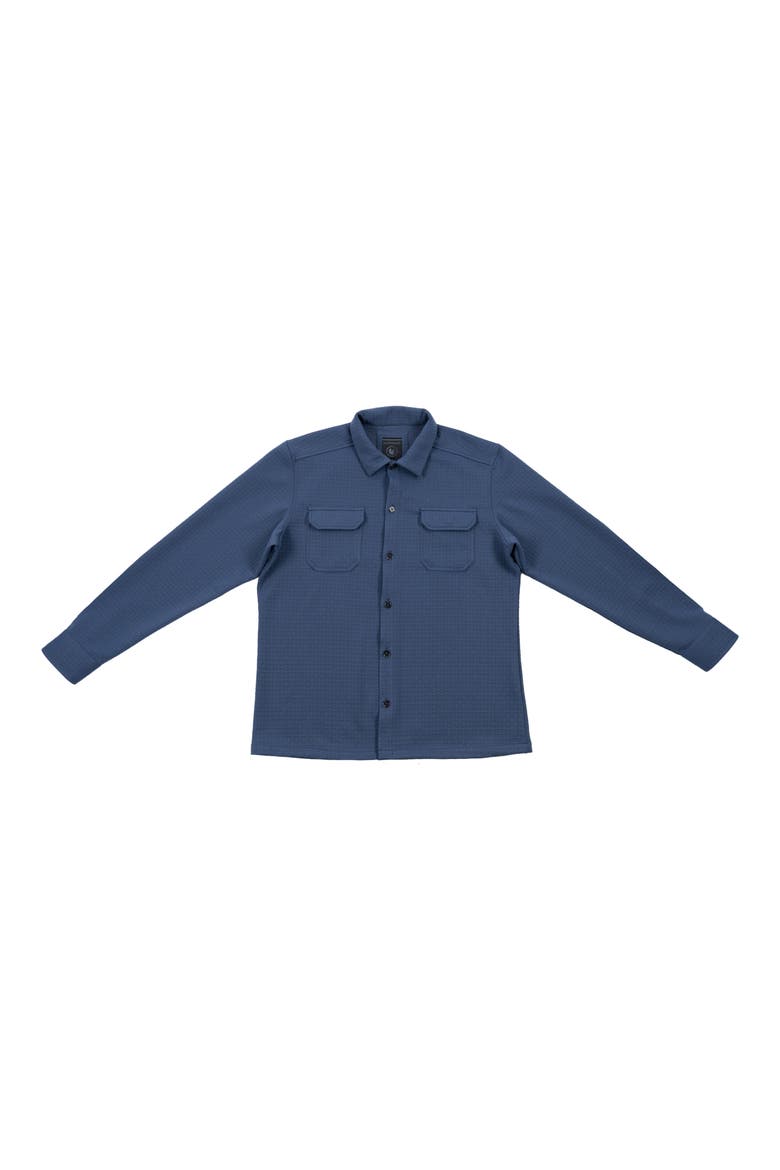 Textured Jacquard Shirt Jacket, Main, color, DEEP CYAN
