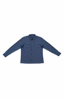 Textured Jacquard Shirt Jacket