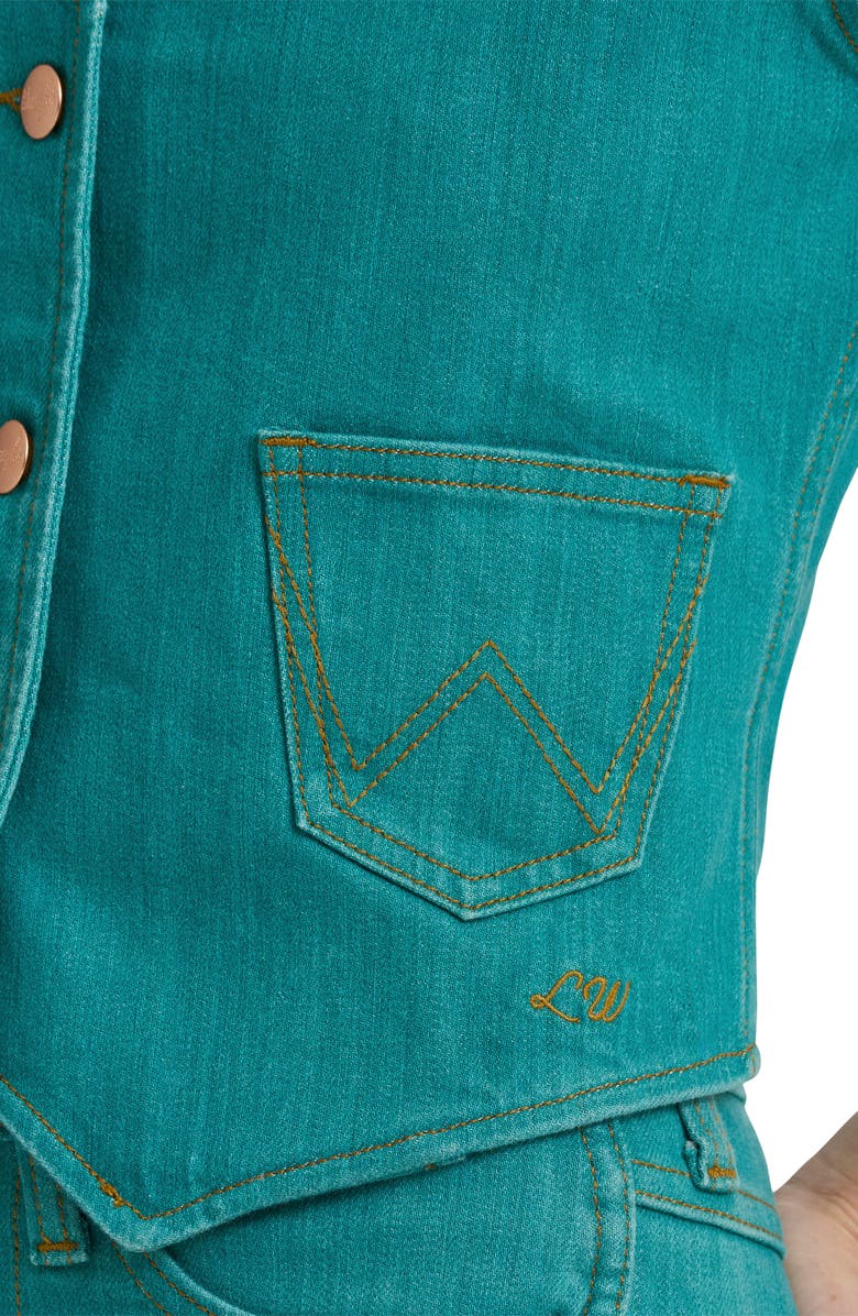 Wrangler x Lainey Wilson Embroidered Denim Vest, Alternate, color,