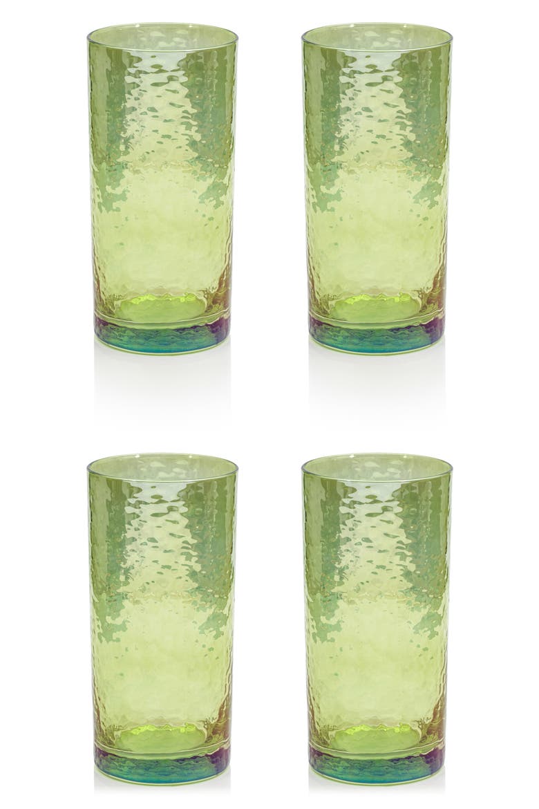 Set of 4 Aperitivo Highball Glasses, Main, color, GREEN
