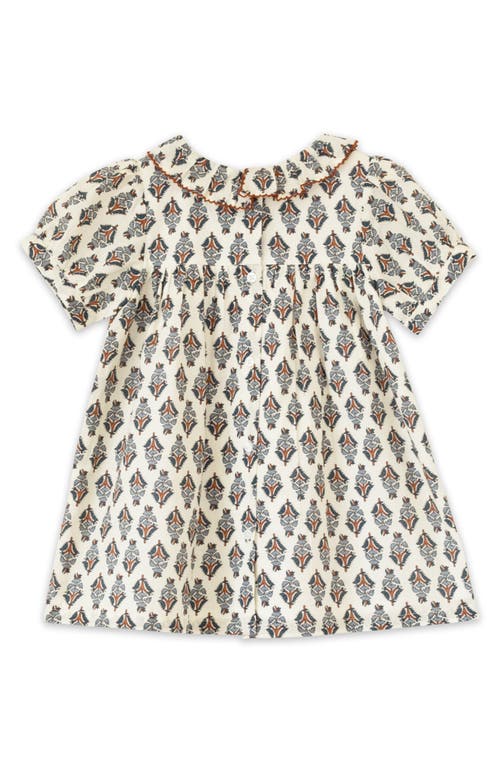 Beet World Toddler Emily Dress With Lace Trim In Teal Blue And Brown