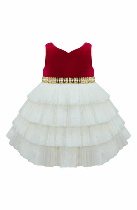 Velvet & Tiered Tulle Dress