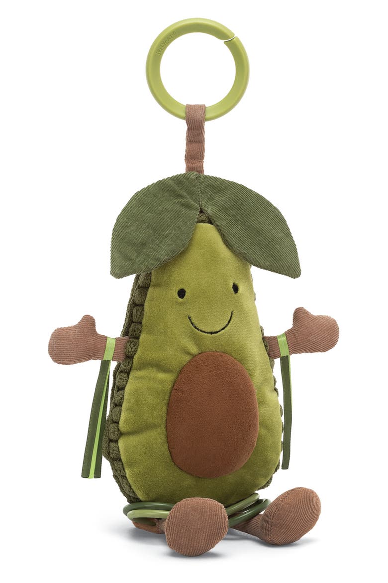 Amusable Avocado Activity Toy, Main, color, GREEN