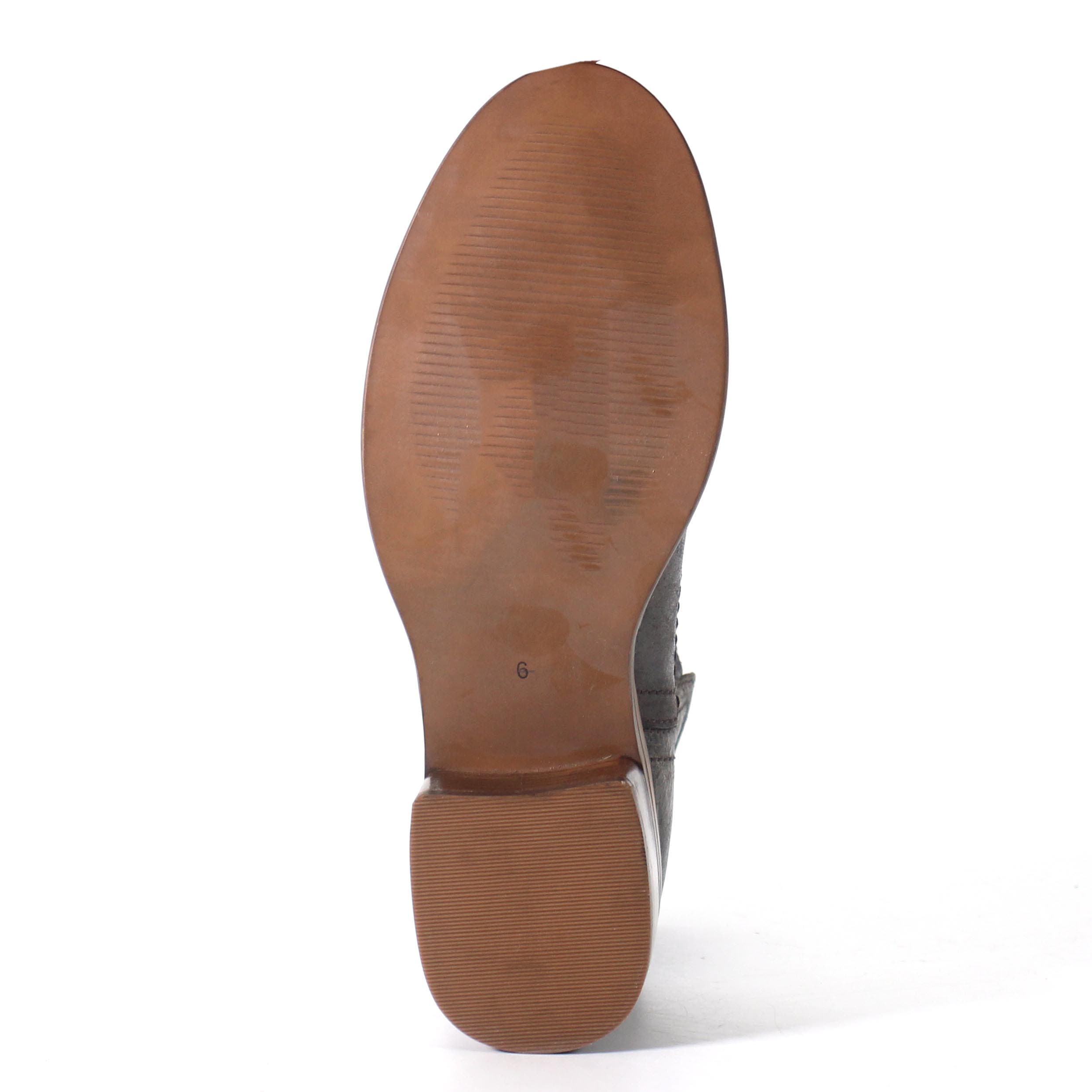 Diba True WALNUT GROVE Distressed Leather Pull-On Western Bootie, Alternate, color, Charcoal