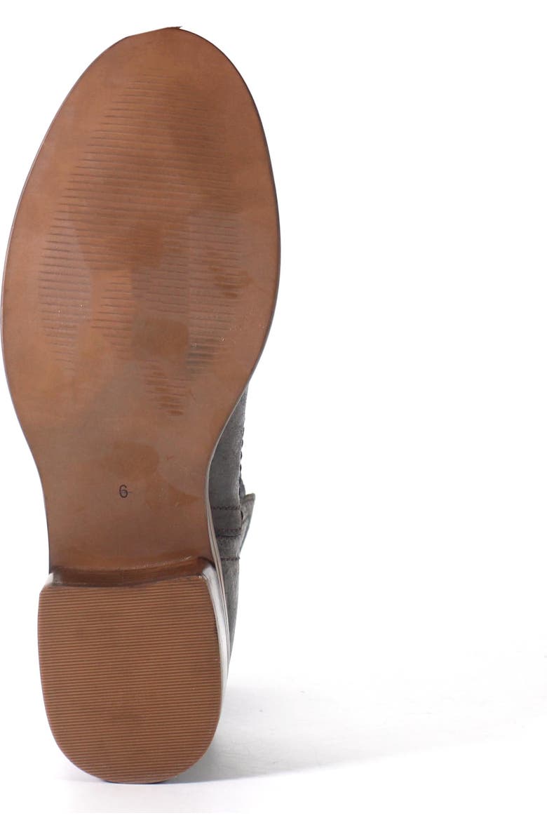 Diba True WALNUT GROVE Distressed Leather Pull-On Western Bootie, Alternate, color, Charcoal