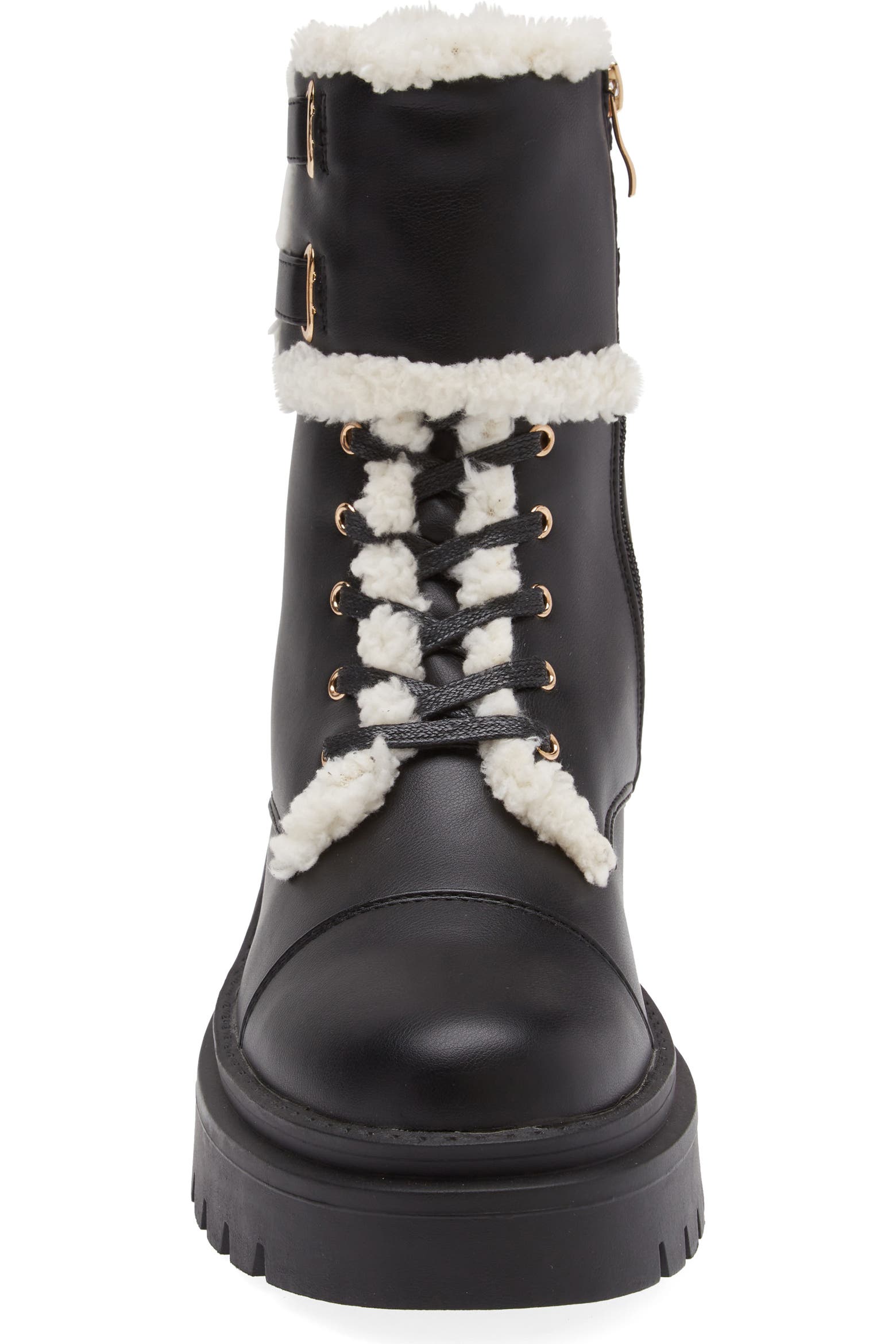 Ferrel Billini Ferrel Faux Shearling Combat Boot (Women) | Nordstromrack