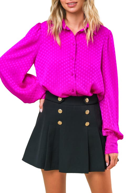 Checkered Long Sleeve Button-Up Shirt