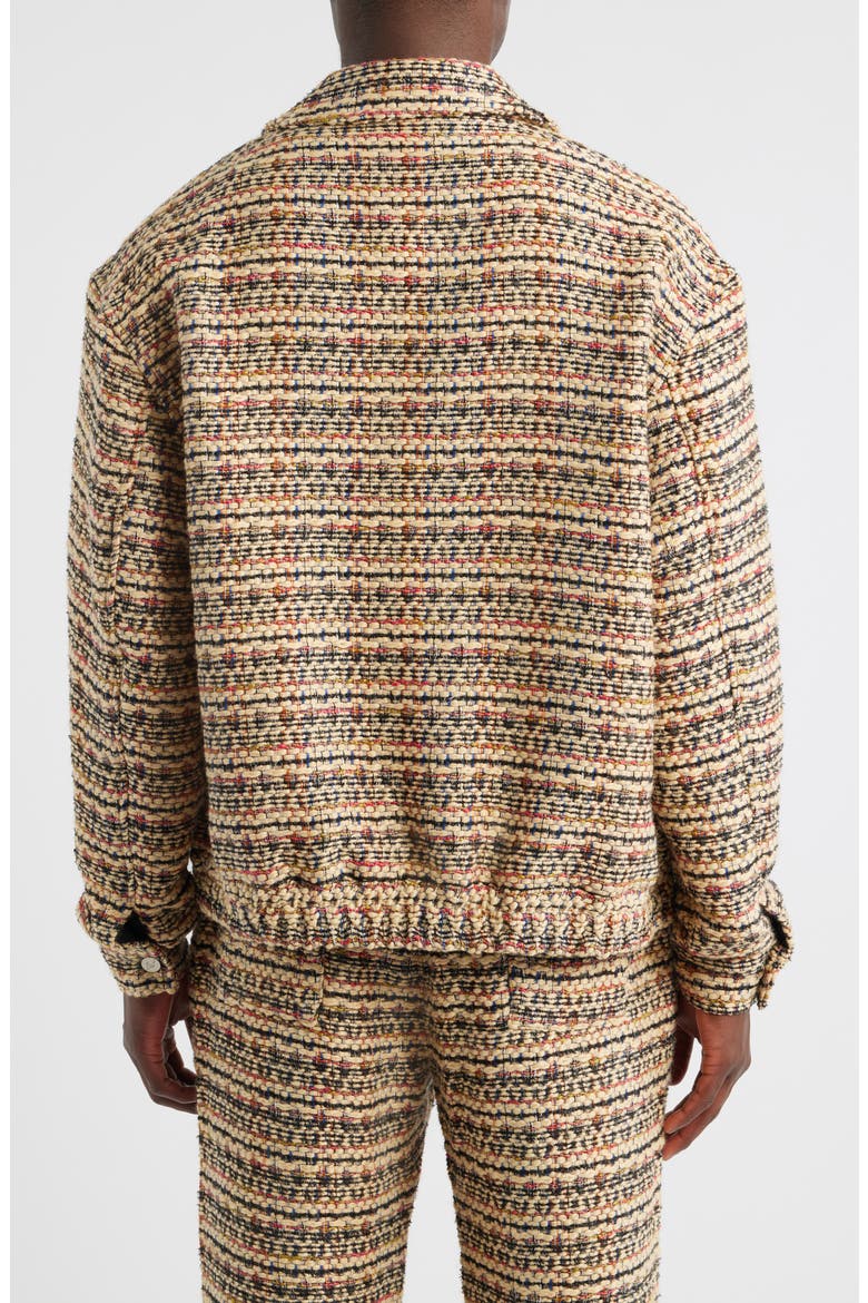 Tweed Zip Jacket, Alternate, color, TAN MULTI
