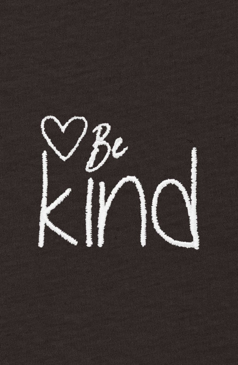 Dalix Womens Be Kind Light Weight High Waisted Tee, Alternate, color, Vin Black