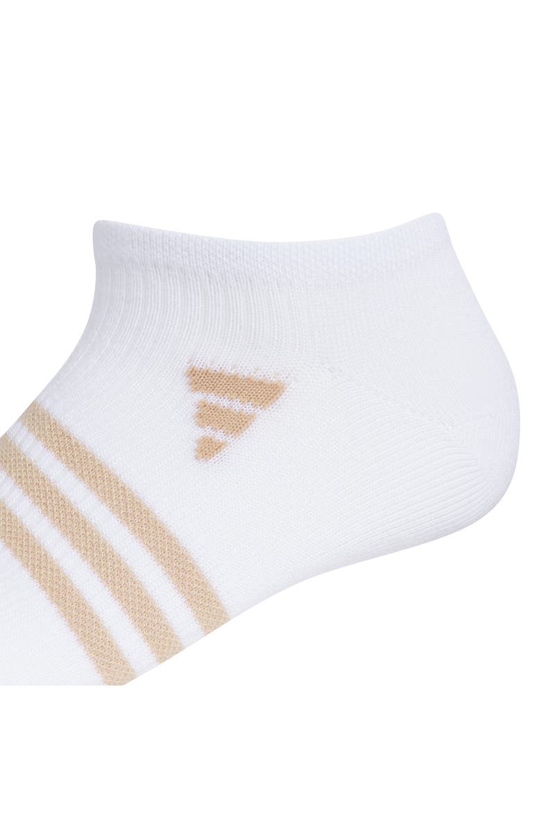 adidas Superlite 3.0 6-Pack Ankle Socks, Alternate, color, White/ Sandstone/ Teal
