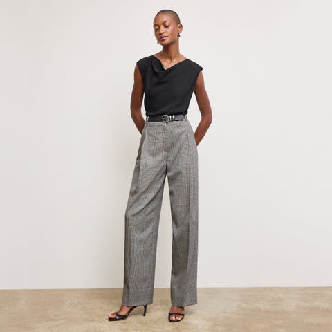 Rina Paperbag Faux Leather Pants