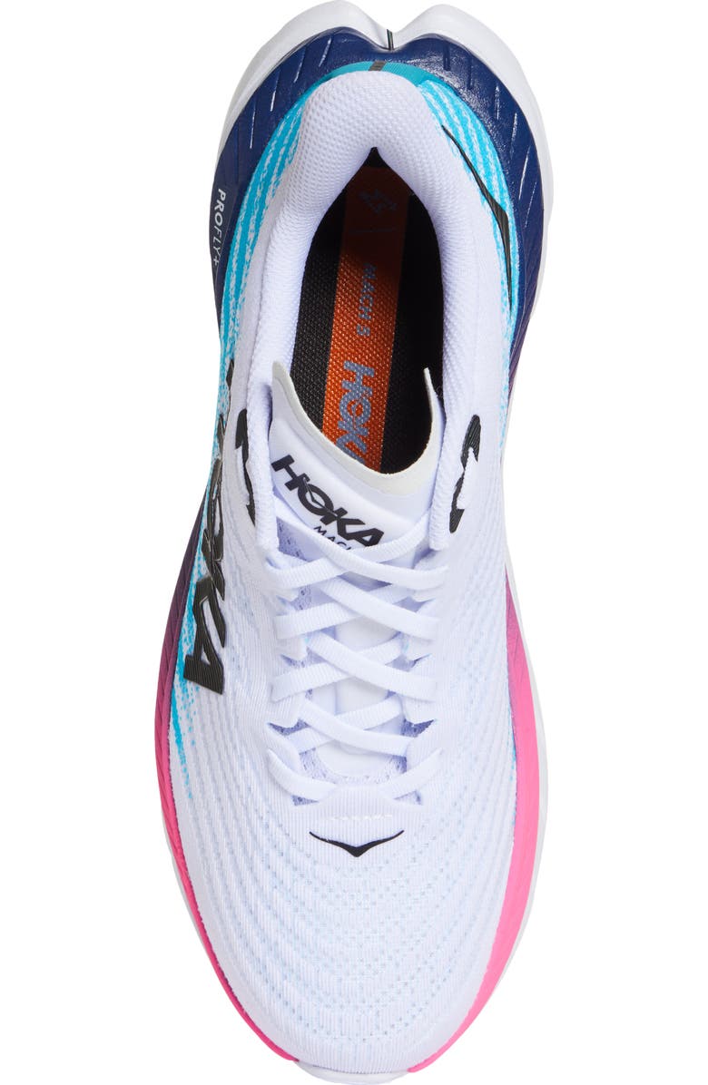 HOKA Mach 5 Running Shoe, Alternate, color, White / Scuba Blue