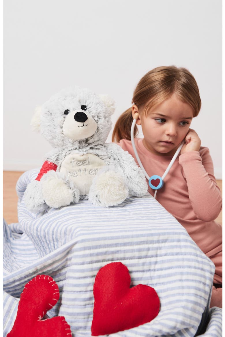 Feel Better Bear Plush Toy, Alternate, color, Light Gray