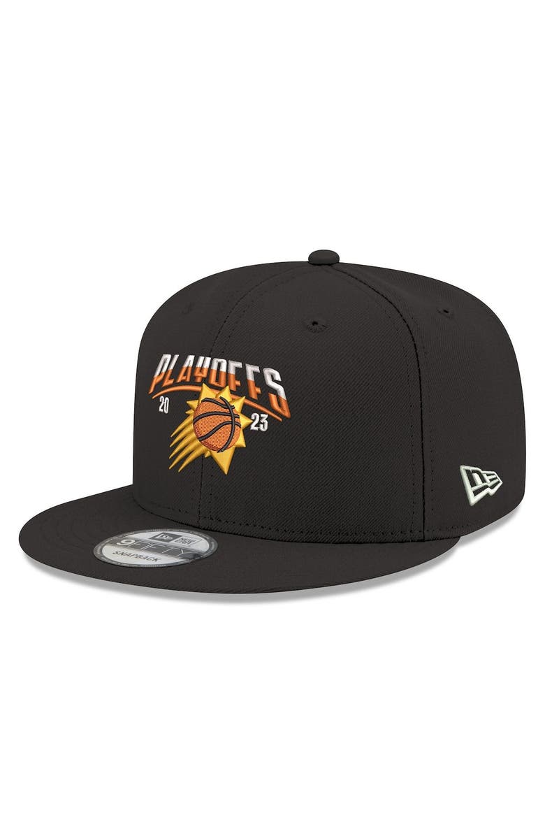 New Era Men's New Era  Black Phoenix Suns 2023 NBA Playoffs Arch 9FIFTY Snapback Hat, Main, color, 