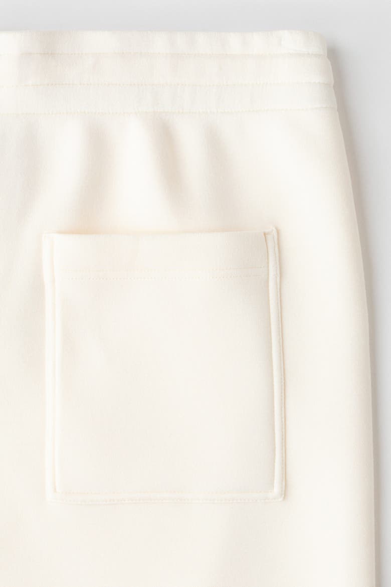 Relaxed-fit Scuba Knit Shorts, Alternate, color, Cream