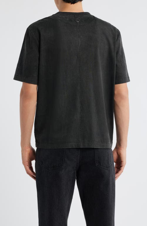 Rag & Bone Deacon Overprinted Cotton T-shirt In Black