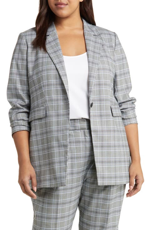 Single Breasted Blazer (Plus Size)