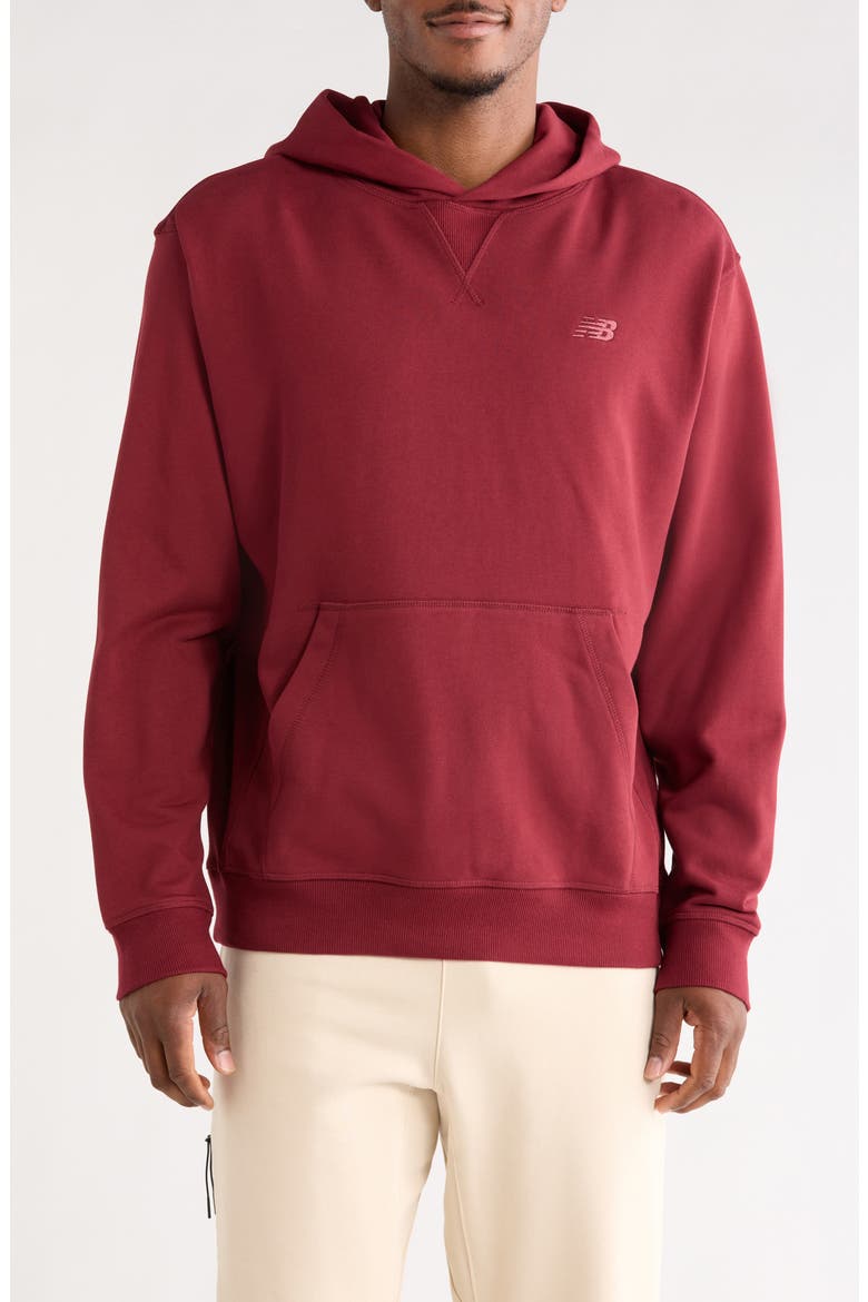Athletics Oversize Pullover Hoodie, Main, color, BURGUNDY