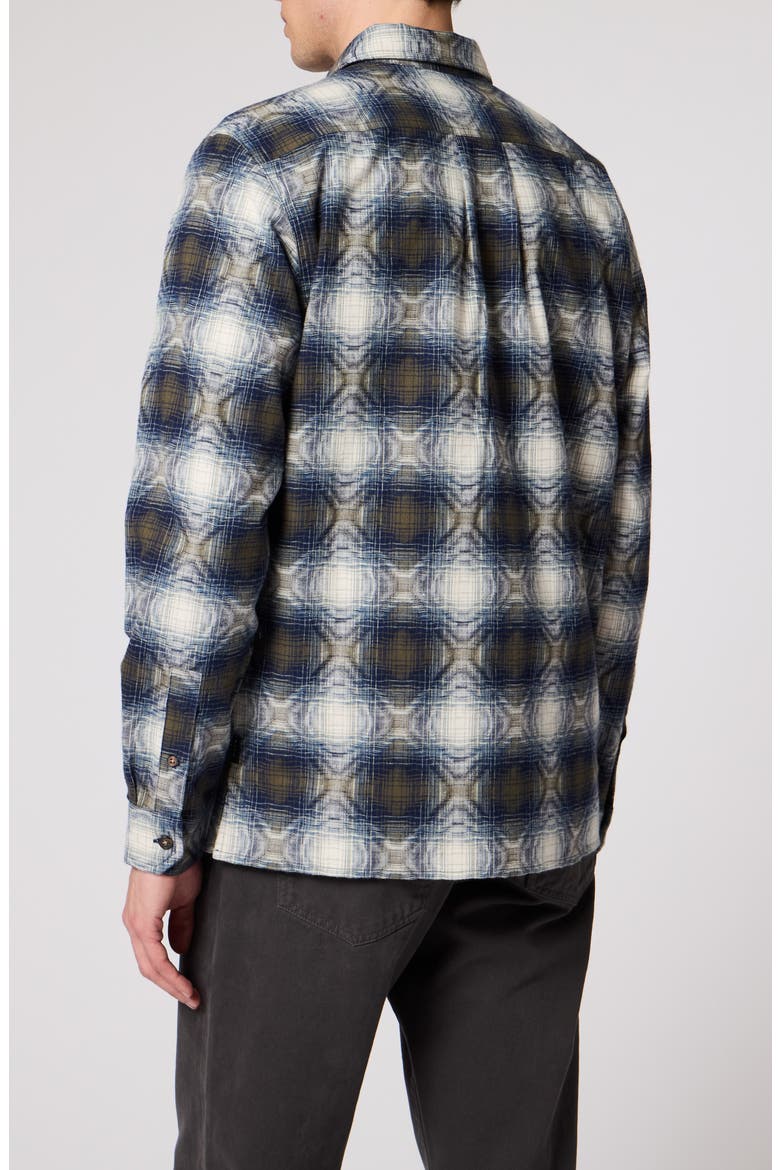 Check Long Sleeve Button Up Shirt, Alternate, color, PETROL BLUE