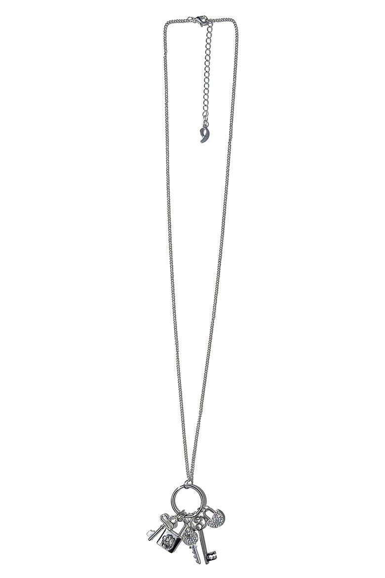 9Design Lock & Key Charm Pendant Necklace (Women) | Nordstromrack