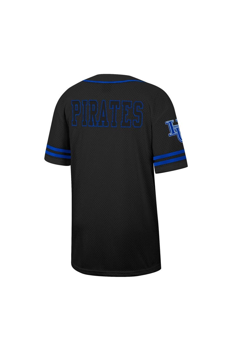 COLOSSEUM Men's Colosseum Black Hampton Pirates Free Spirited Mesh Button-Up Baseball Jersey, Alternate, color, 