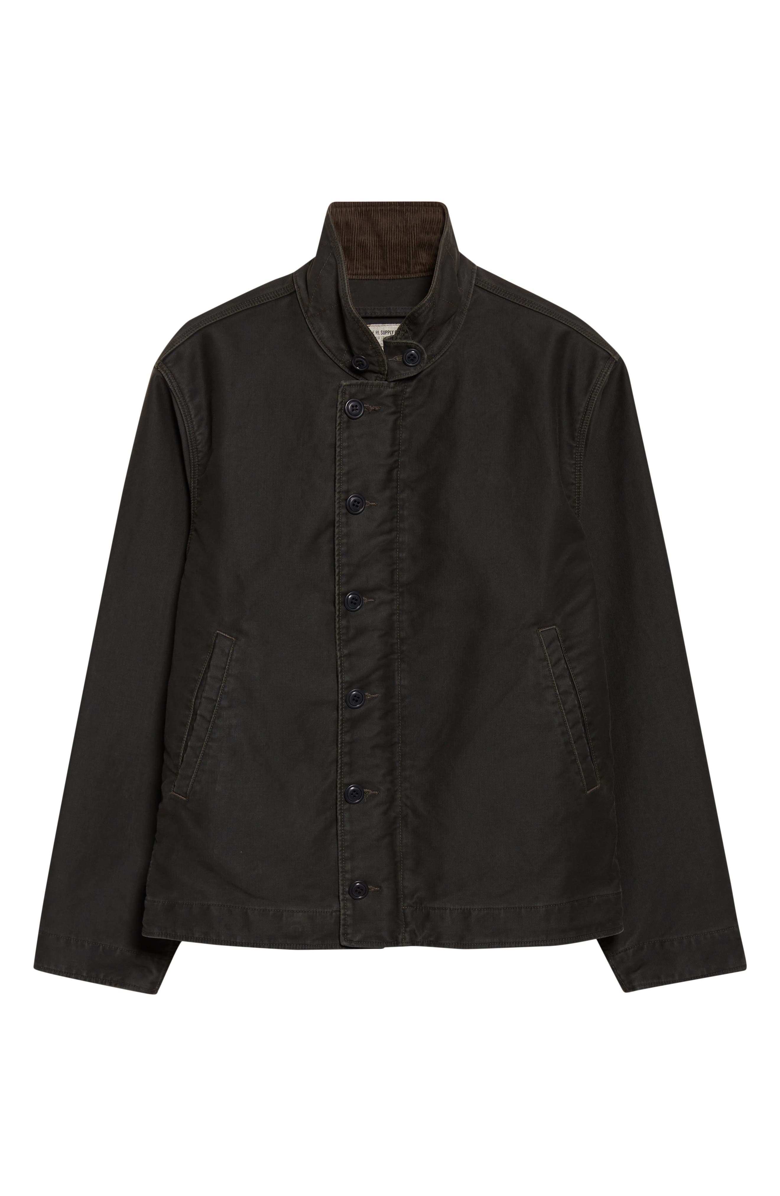 jacket navy rrl jungle cloth deck jacket Jungle Cloth Bower Corduroy Collar Deck Jacket