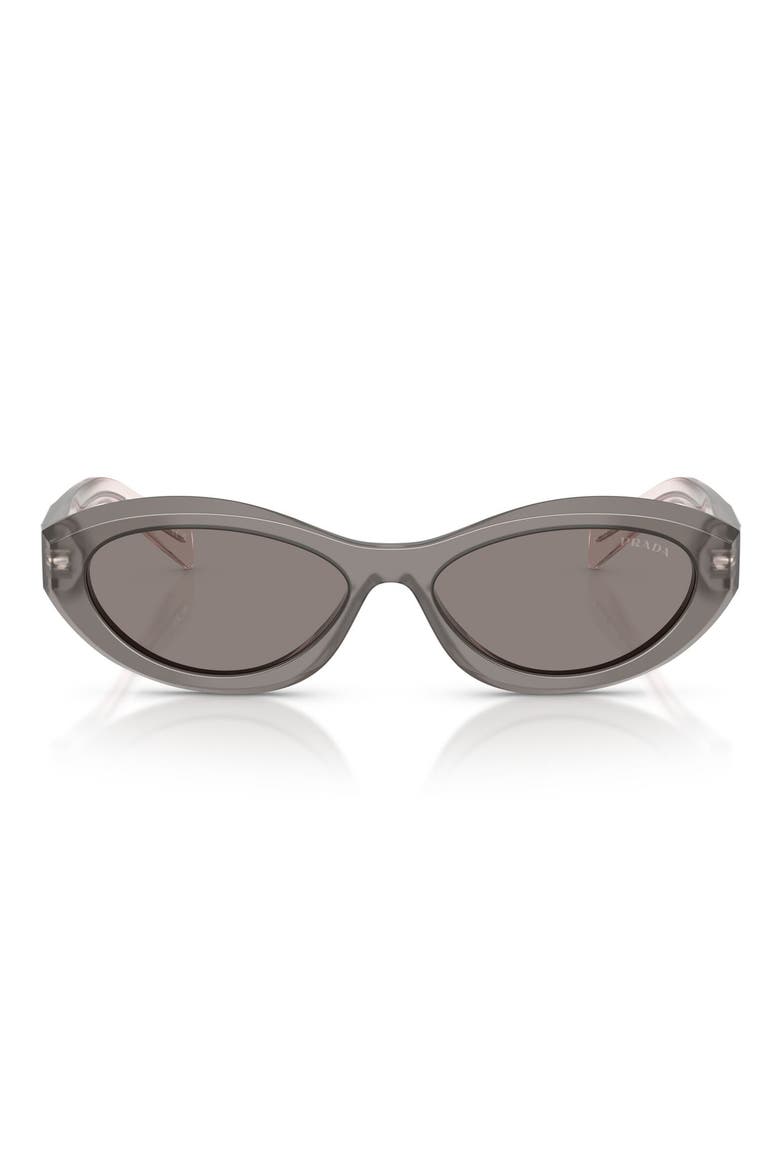 55mm Irregular Sunglasses, Main, color, GREY / DARK GREY