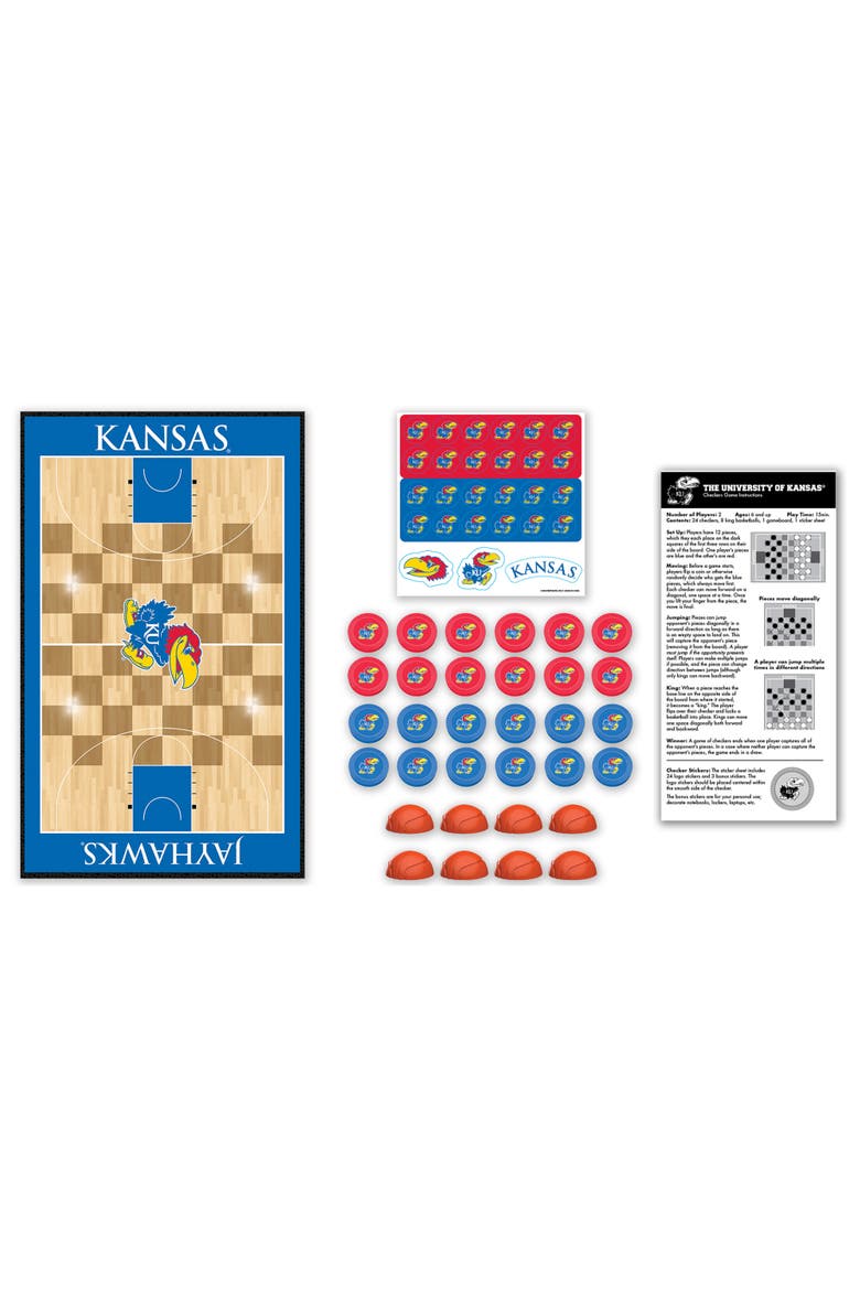 Kansas Jayhawks Checkers Board Game, Alternate, color, Multicolor