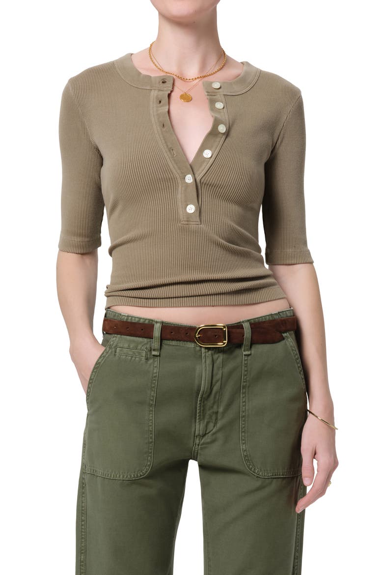 Nali Rib Henley, Main, color, DARK KHAKI RESERVE