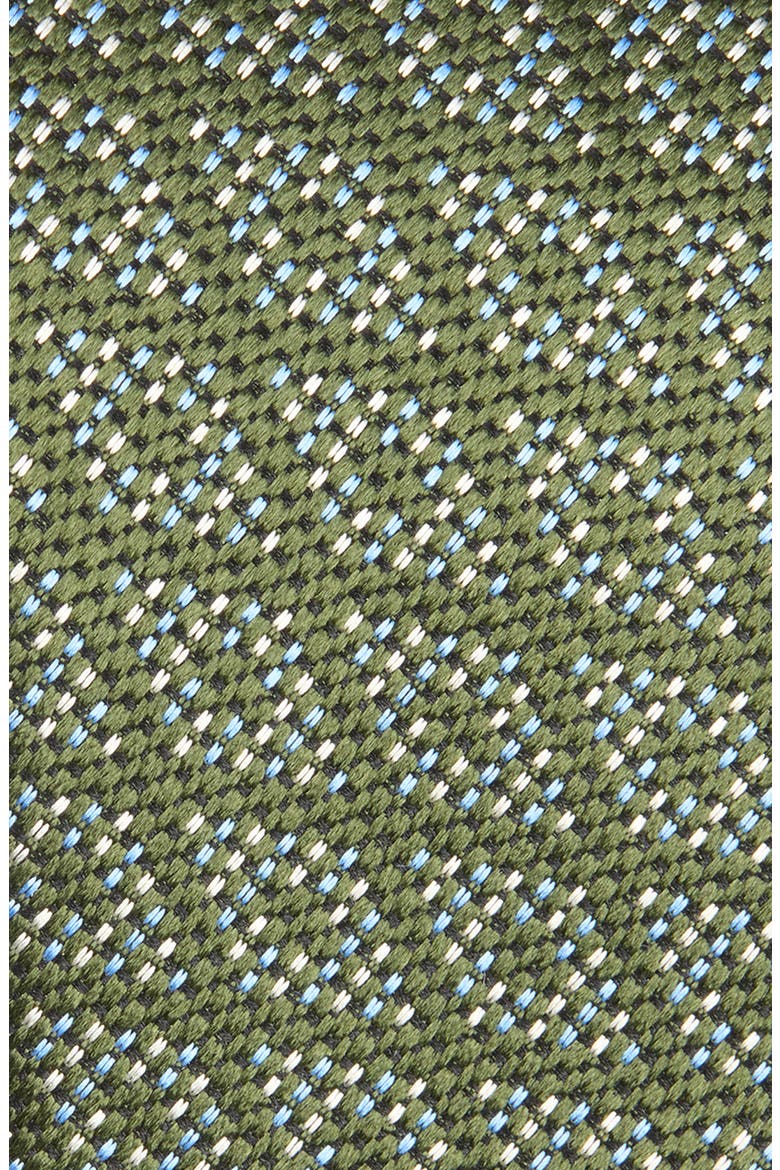 Geo Pattern Silk Tie, Alternate, color, HUNTER