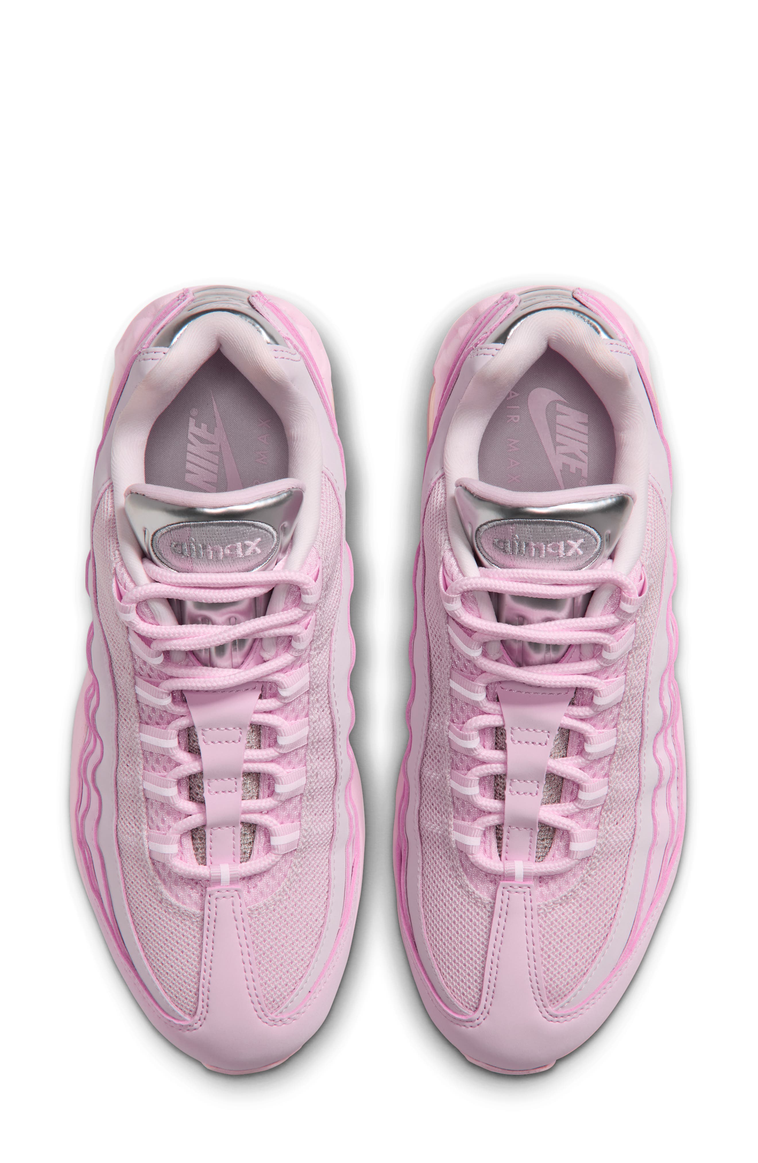 Air Max 95 Big Bubble Sneaker, Alternate, color, 600 PNKFOM/M SILV
