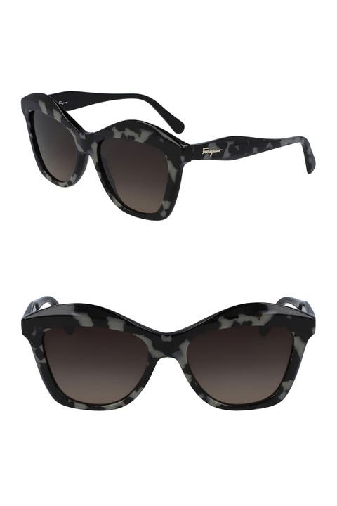 54mm Cornered Rectangle Full Rim Sunglasses